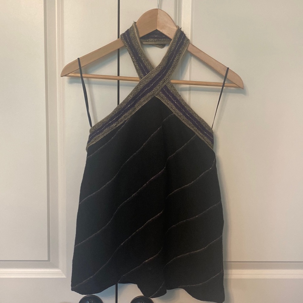 Summer weight Lauren sweater tank with adjustable neck - size Large